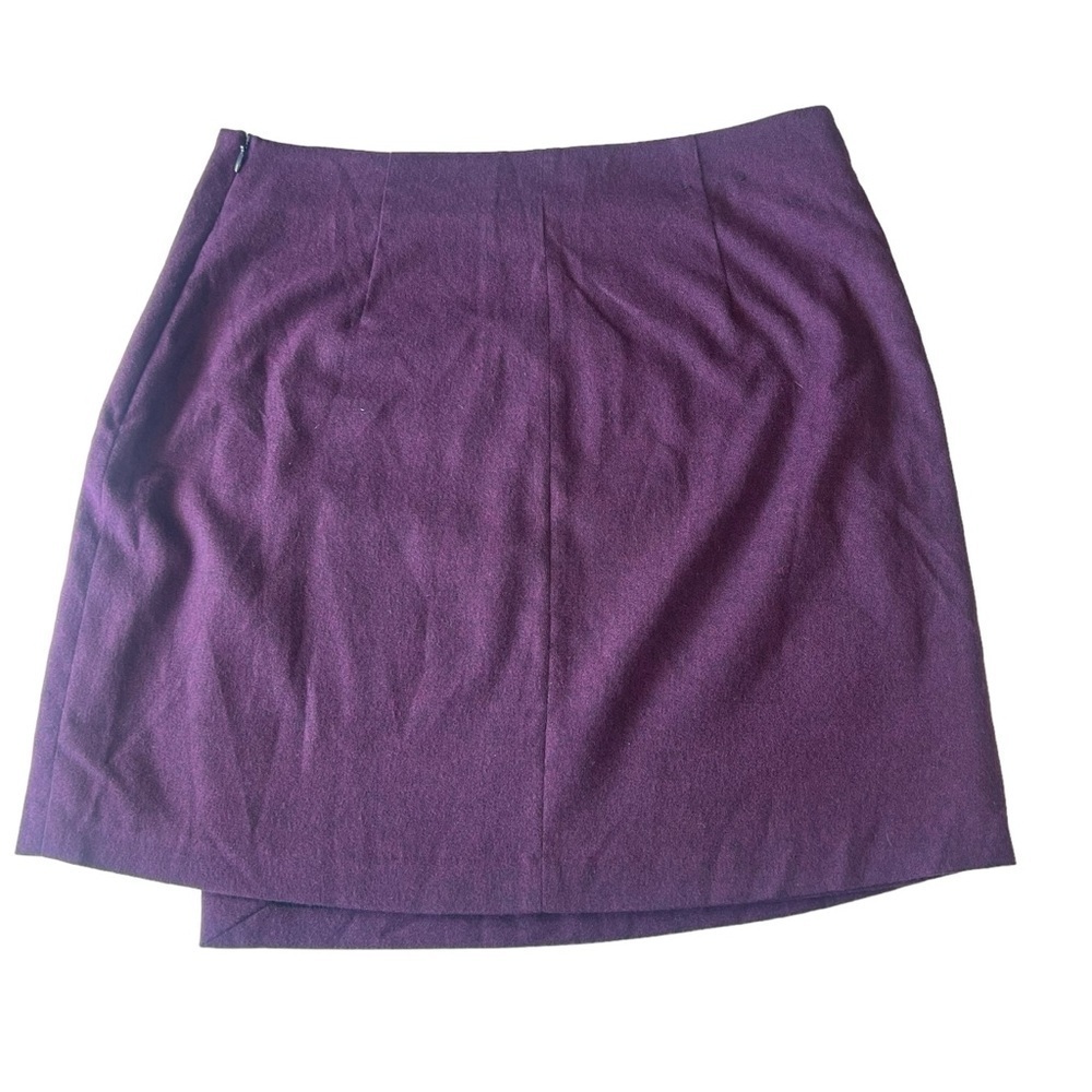 Banana Republic Burgundy Wrap Asymmetric Skirt Above Knee Fall Office Size 6 - Picture 6 of 11